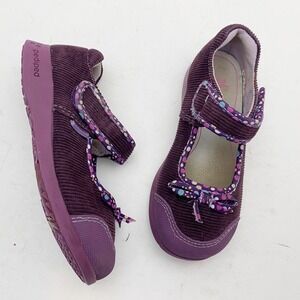 Pediped Kids Purple Corduroy Mary Jane Shoes EU Size 27 US 10-10.5